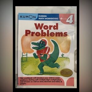 Kumon Math Word Problems Elementary Grade 4 Workbook Paperback - NEW